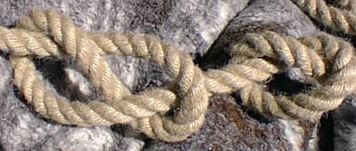 Simple eight knot and an overhand knot
